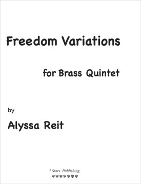 Fredom Variations for Brass Quintet Cover